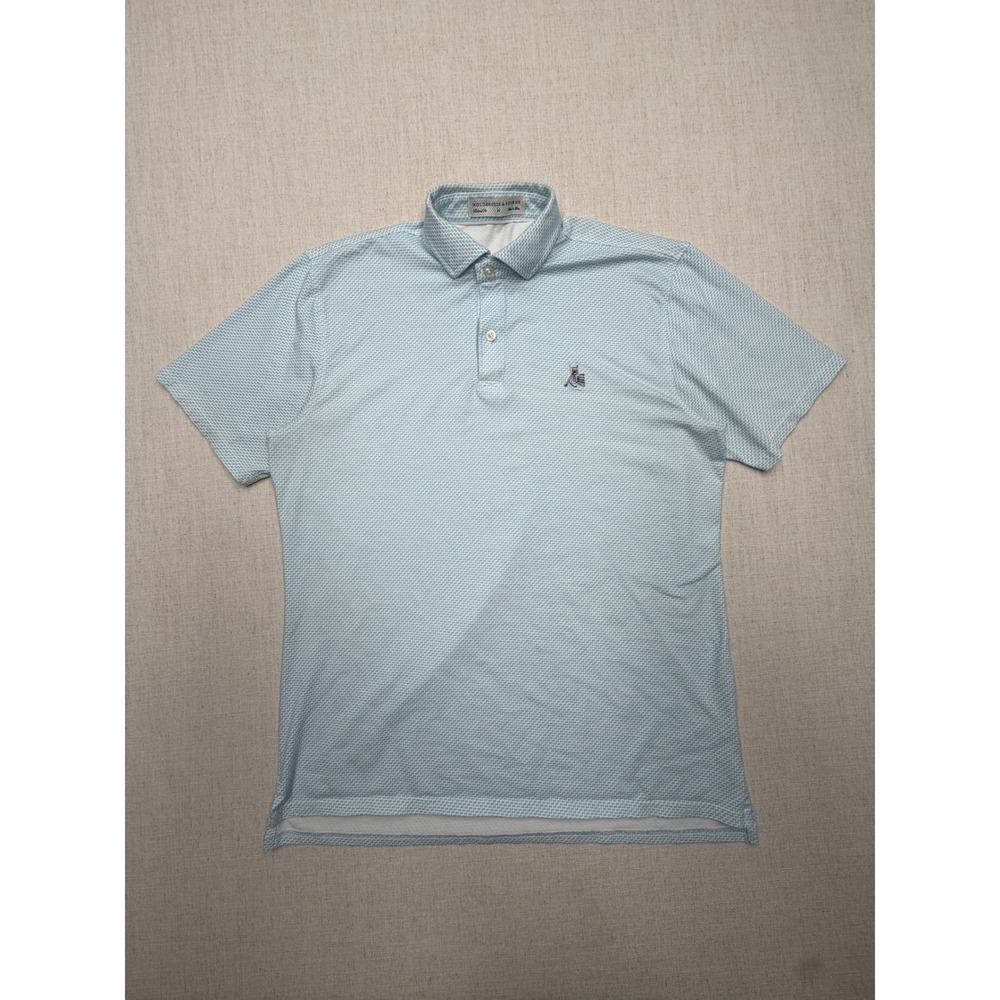 Holderness & Bourne Ansley Golf Club Settindown Mens Golf Polo Blue White M